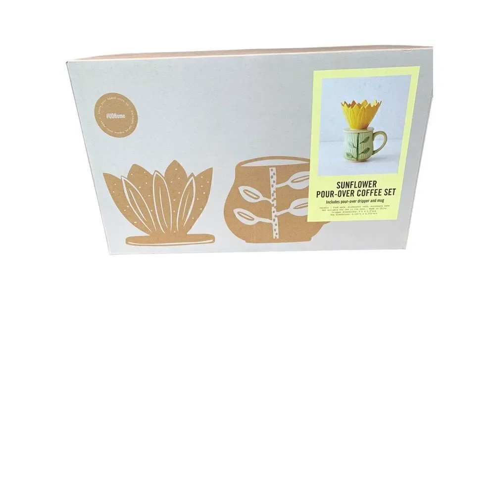 Sunflower Shaped Pour Over Coffee Dripper and Mug Set